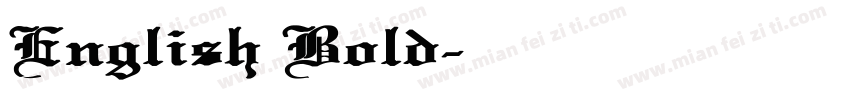English Bold字体转换